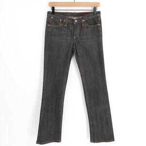 AG Adriano Goldschmied 26x29 Washed Black Low Rise Straight Leg Jeans